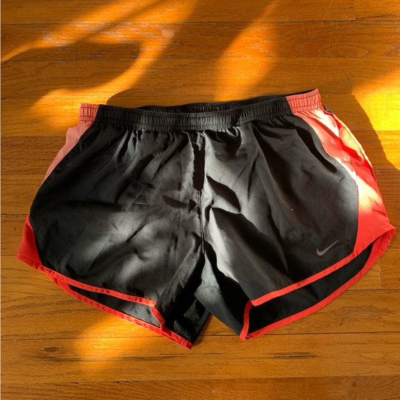 Nike Pants - Black and Peach/Coral Nike Dri-fit brief lined running shorts